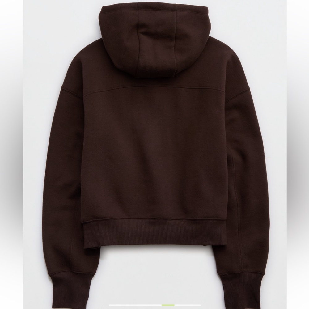 Aerie Chocolate Brown Hooded Pullover Sweatshirt - Picture 5 of 10